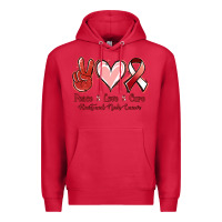 Cardinal Peace Love Cure Heart And Neck Cancer Premium Hoodie - Jasminsmagicworld