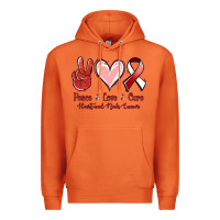Carrot Peace Love Cure Heart And Neck Cancer Premium Hoodie - Jasminsmagicworld