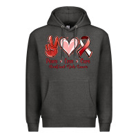 Peace Love Cure Heart And Neck Cancer Premium Hoodie | Teevron