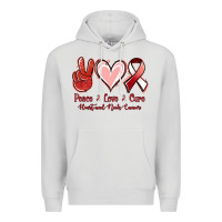 Dove Grey Peace Love Cure Heart And Neck Cancer Premium Hoodie - Jasminsmagicworld