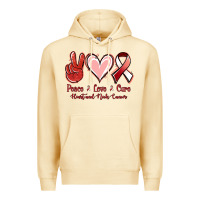 Pina Colada Peace Love Cure Heart And Neck Cancer Premium Hoodie - Jasminsmagicworld