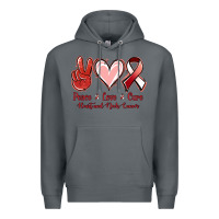 Rock Peace Love Cure Heart And Neck Cancer Premium Hoodie - Jasminsmagicworld