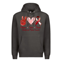 Smoke Peace Love Cure Heart And Neck Cancer Premium Hoodie - Jasminsmagicworld