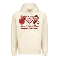 Tofu Peace Love Cure Heart And Neck Cancer Premium Hoodie - Jasminsmagicworld
