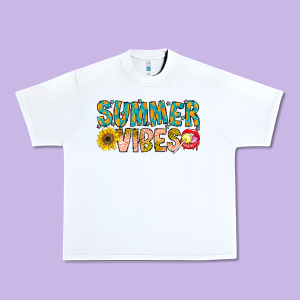 Summer Vibes Urban Heavy Tee Designed By Cowhidedigitalart