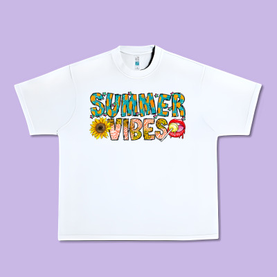 Summer Vibes Urban Heavy Tee Designed By Cowhidedigitalart