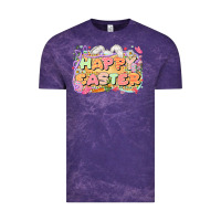 Cloud Purple Happy Easter Vintage Tee - LillyAllenDesigns