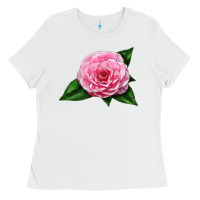 White Camellia Flower Ladies Tee - LillyAllenDesigns