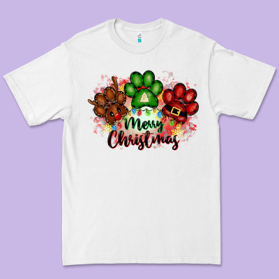 Merry Christmas Paws Premium Tee Designed By Fadigitalartstudio