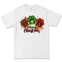 White merry christmas paws Premium Tee - FaDigitalArtStudio