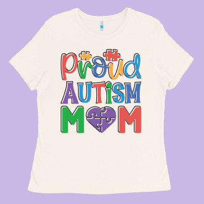 Proud Autism Mom Ladies Tee Designed By Cowhidedigitalart