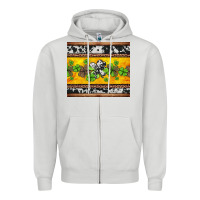 Dove Grey st Patricks day western shamrock Zipper Hoodie - Jasminsmagicworld