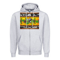 Heather Grey st Patricks day western shamrock Zipper Hoodie - Jasminsmagicworld