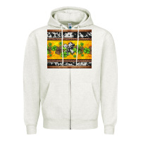 Oatmeal Heather st Patricks day western shamrock Zipper Hoodie - Jasminsmagicworld