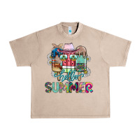 French Oak Hello Summer Urban Heavy Tee - CowhideDigitalArt