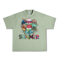 Oil Green Hello Summer Urban Heavy Tee - CowhideDigitalArt