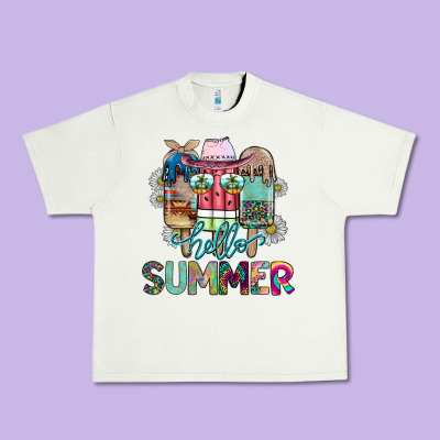 Hello Summer Urban Heavy Tee Designed By Cowhidedigitalart