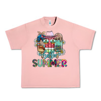Salmon Hello Summer Urban Heavy Tee - CowhideDigitalArt