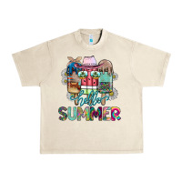 Sandshell Hello Summer Urban Heavy Tee - CowhideDigitalArt