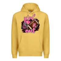 Antique Gold Pink Out Football Premium Hoodie - BarkalooDesign