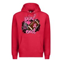Cardinal Pink Out Football Premium Hoodie - BarkalooDesign