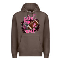 Coffee Pink Out Football Premium Hoodie - BarkalooDesign