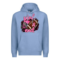 Colony Blue Pink Out Football Premium Hoodie - BarkalooDesign
