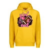 Lemon Pink Out Football Premium Hoodie - BarkalooDesign