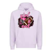 Lilac Pink Out Football Premium Hoodie - BarkalooDesign