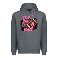 Rock Pink Out Football Premium Hoodie - BarkalooDesign