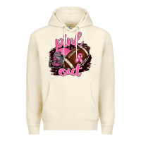 Sandshell Pink Out Football Premium Hoodie - BarkalooDesign