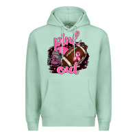 Seafoam Pink Out Football Premium Hoodie - BarkalooDesign