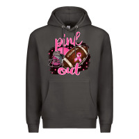 Smoke Pink Out Football Premium Hoodie - BarkalooDesign