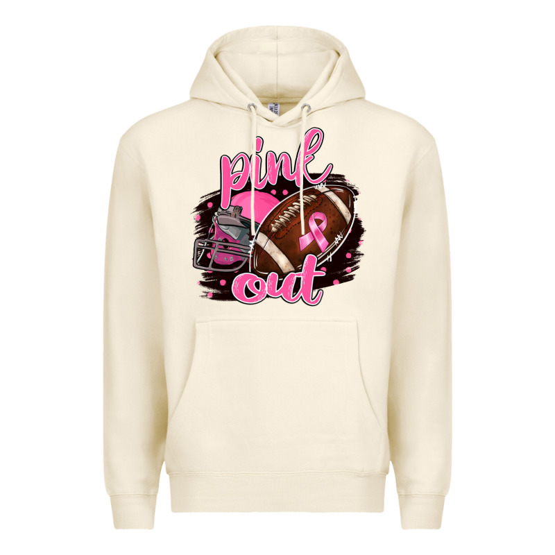 Pink Out Football Premium Hoodie by BarkalooDesign | Teevron