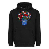 Black Patriotic Sunflower in a Jar Heavyweight Hoodie - Jasminsmagicworld