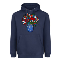 Navy Patriotic Sunflower in a Jar Heavyweight Hoodie - Jasminsmagicworld
