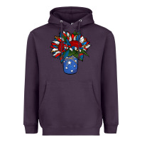 Plum Patriotic Sunflower in a Jar Heavyweight Hoodie - Jasminsmagicworld