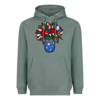 Sage Patriotic Sunflower in a Jar Heavyweight Hoodie - Jasminsmagicworld