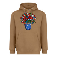 Toasted Coconut Patriotic Sunflower in a Jar Heavyweight Hoodie - Jasminsmagicworld