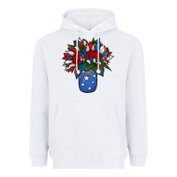 White Patriotic Sunflower in a Jar Heavyweight Hoodie - Jasminsmagicworld