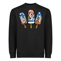 Black USA Patriotic Leopard Popsicles Heavyweight Sweatshirt - Jasminsmagicworld