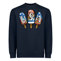 Navy USA Patriotic Leopard Popsicles Heavyweight Sweatshirt - Jasminsmagicworld