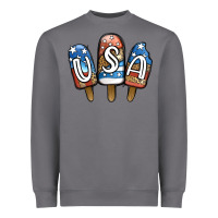Usa Patriotic Leopard Popsicles Heavyweight Sweatshirt | Teevron