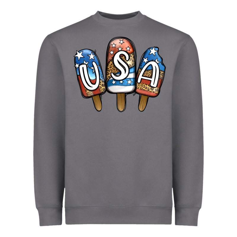 Usa Patriotic Leopard Popsicles Heavyweight Sweatshirt by Jasminsmagicworld | Teevron