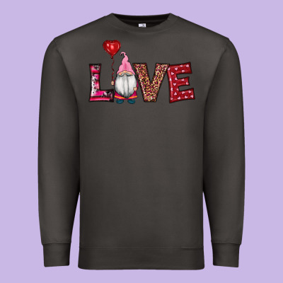 Valentine's Day Gnomes Love Premium Sweatshirt Designed By Ranaportraitstore
