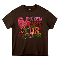Chocolate Brown Broken heart club Heavy Core Tee - FaDigitalArtStudio