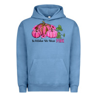 Pigment Pebble Blue in october we wear pink pumpkin and sunflowers Urban Hoodie - RanaPortraitStore