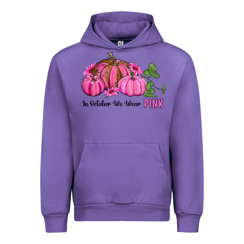 In October We Wear Pink Pumpkin And Sunflowers Urban Hoodie by RanaPortraitStore | Teevron