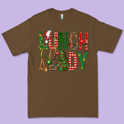 Lunch Lady Christmas Premium Tee Designed By Bundleandbundleshop
