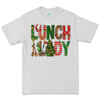 Dove Grey Lunch Lady Christmas Premium Tee - BundleAndBundleShop